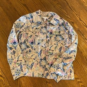 Charter Club Women’s so Medium Floral Jean Jacket